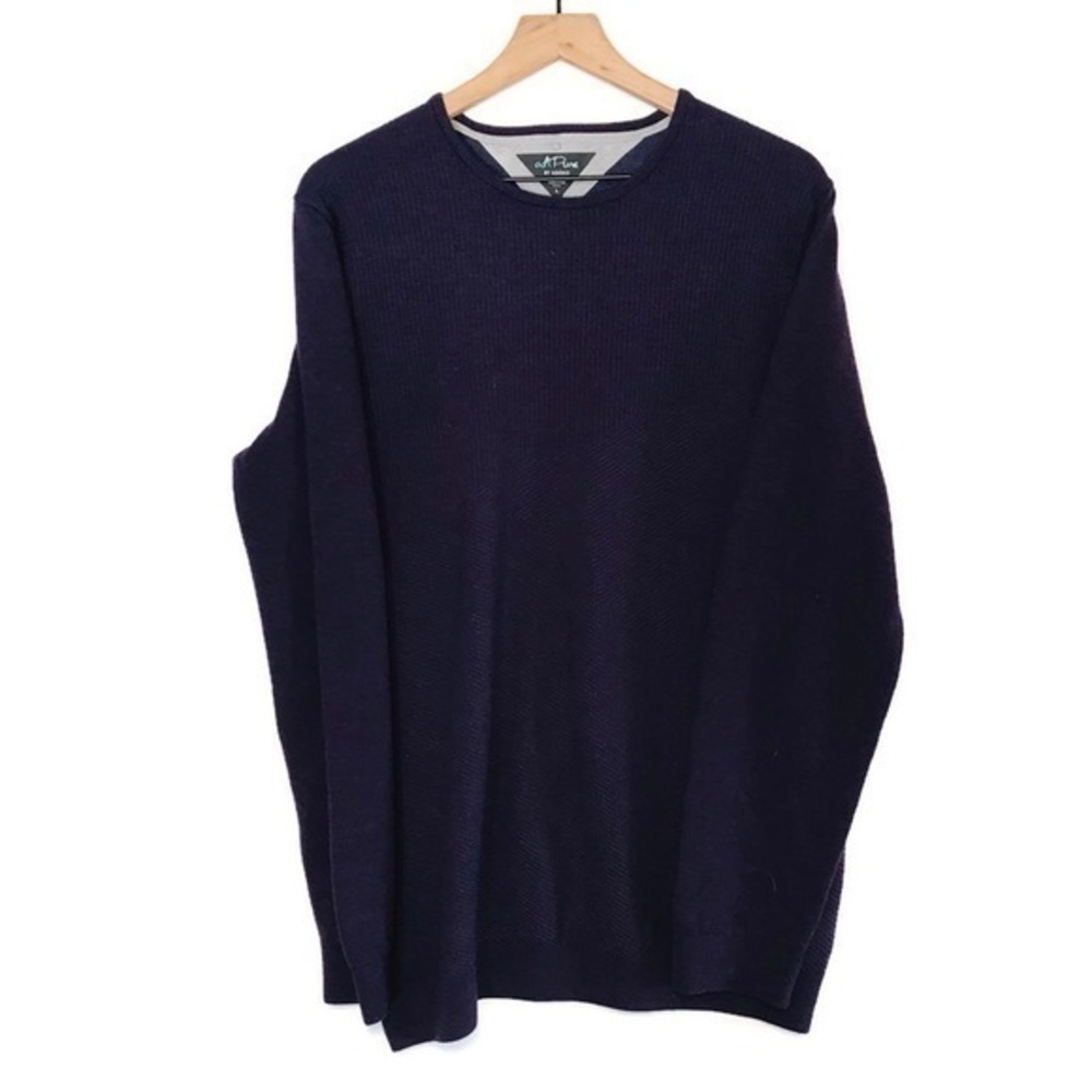 Adidas AdiPure Crewneck Men's Large Golf Sweater Purple Wool Blend EH5777 $170